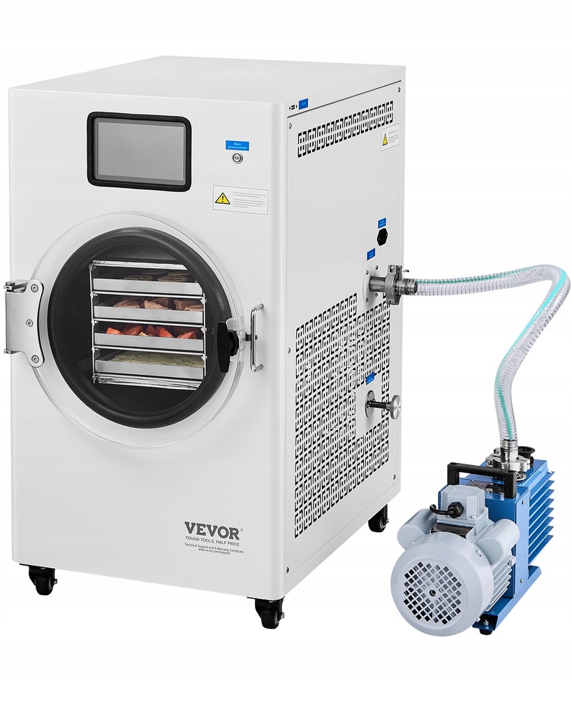 Dehydrator Żywności 4 Warstwa 4-6KG Na Kółka Wizualizacja Procesu Białe