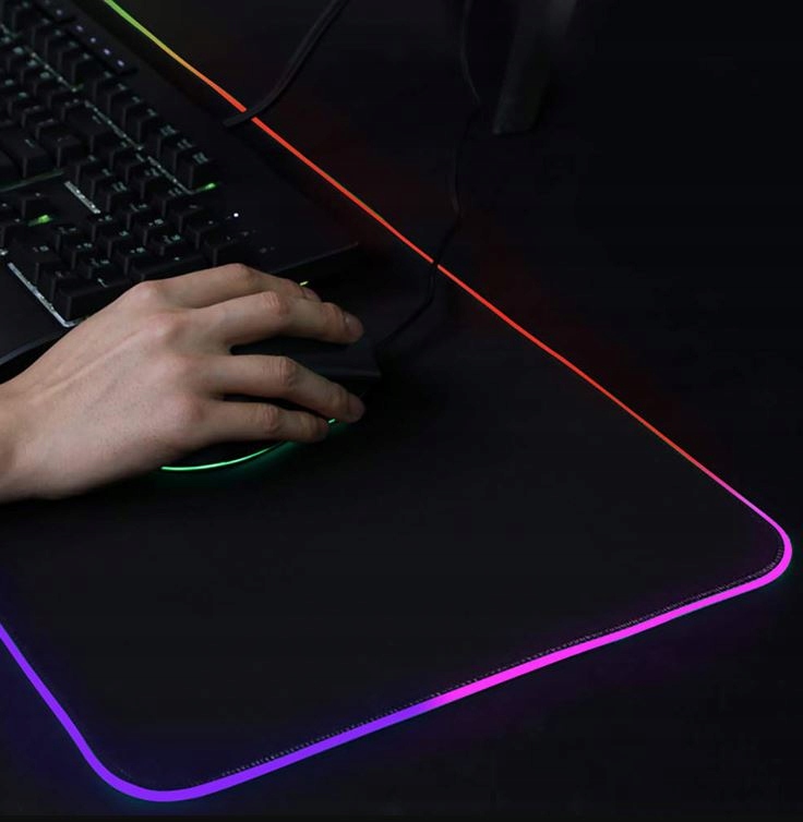 Купить Длинный коврик для игровой клавиатуры и мыши со светодиодной подсветкой RGB: отзывы, фото, характеристики в интерне-магазине Aredi.ru