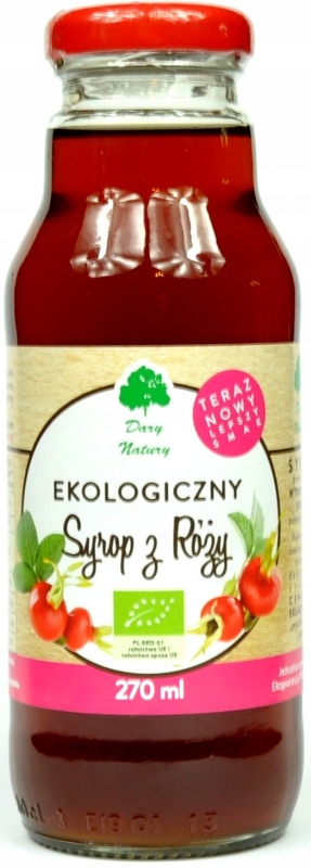 SYROP Z RÓŻY BIO 270 ml - DARY NATURY