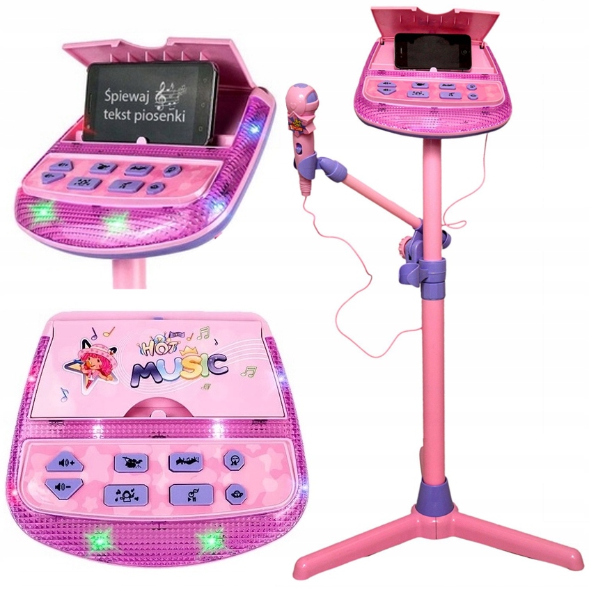 ZESTAW DO KARAOKE DLA DZIECI MIKROFON STATYW Z119 9864442207