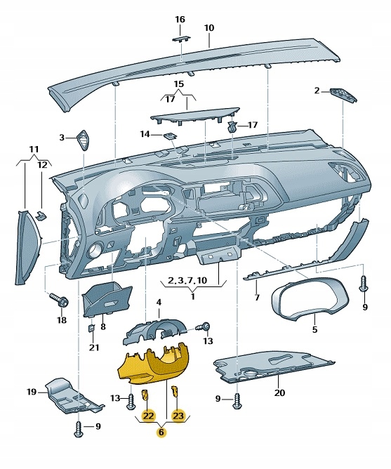 *OSŁONA KOLUMNY KIEROWNICY SEAT LEON III ATECA OE