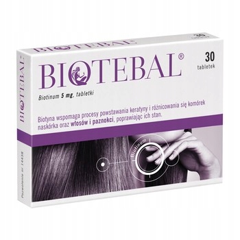 Biotebal 5mg biotyna tabletki 30 szt. HIT!!! 12/21