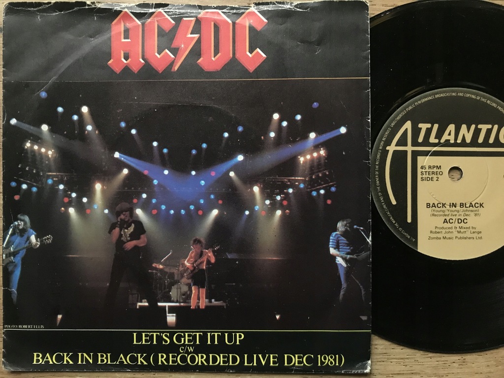 AC/DC LET'S GET IT UP 7" VG 1981 Back In Black 13590424406