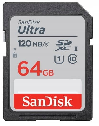 KARTA PAMIĘCI SANDISK ULTRA SDXC 64GB 120 MB/S UHS