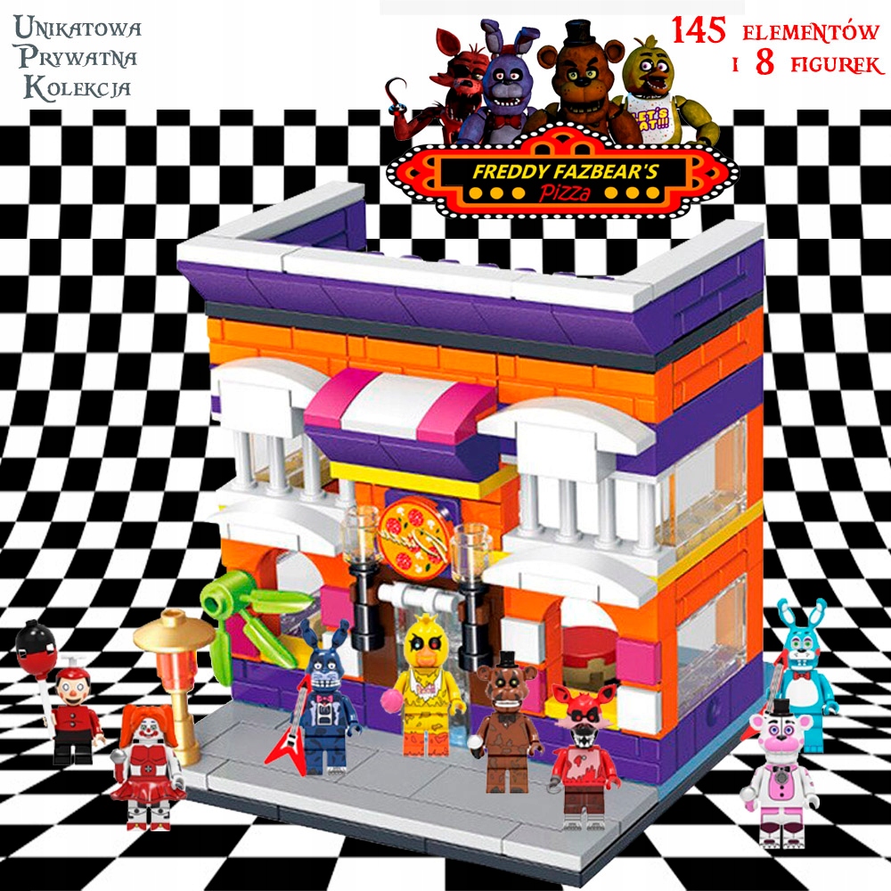 Figurki do Lego FNAF Pizzeria 10600044846 oficjalne archiwum Allegro