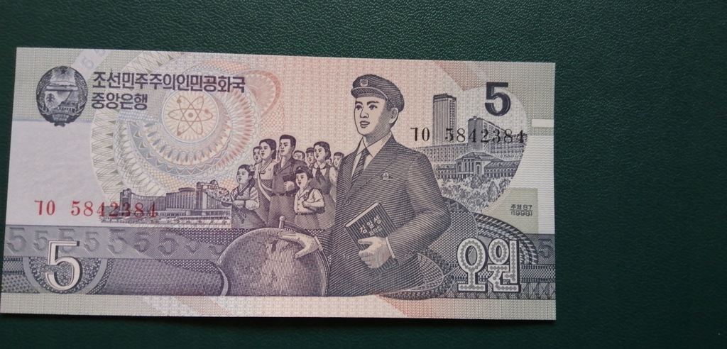 Korea Północna 5 WON 1998 UNC