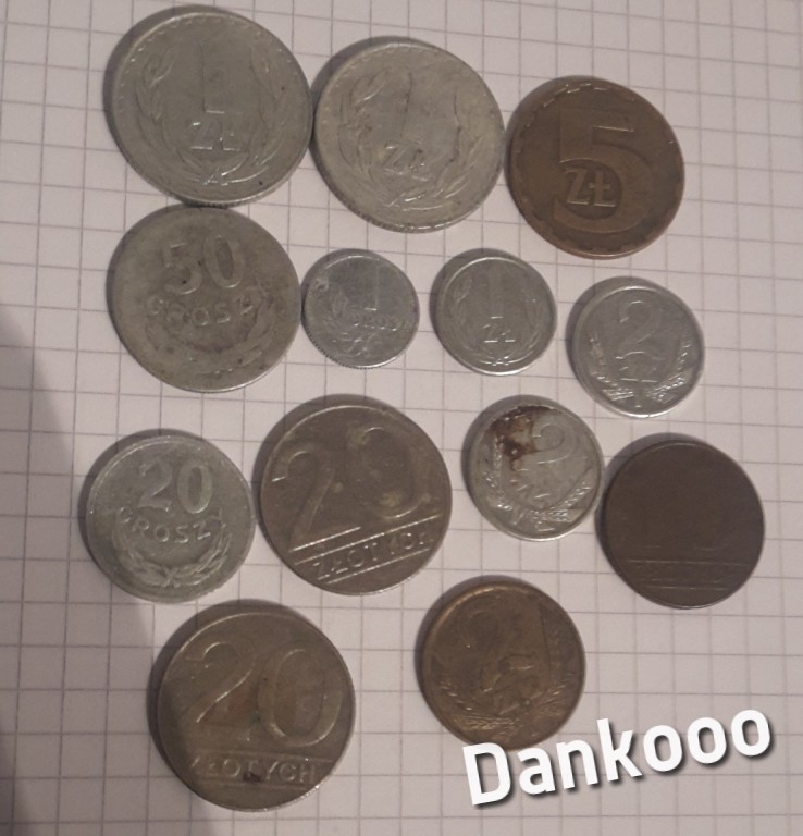 Zestaw 13 monet polska PRL