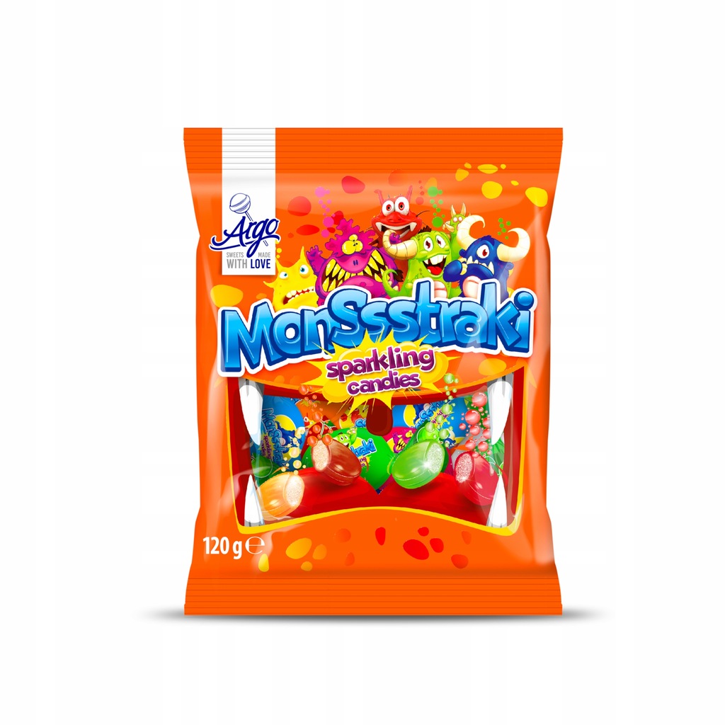Cukierki musujące owocowe Monssstraki paczka 120 g