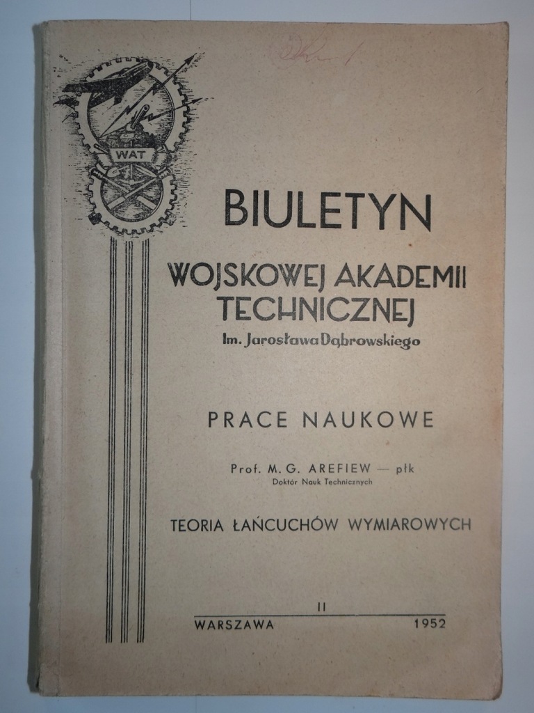 TEORIA ŁAŃCUCHÓW WYMIAROWYCH BIULETYN WAT