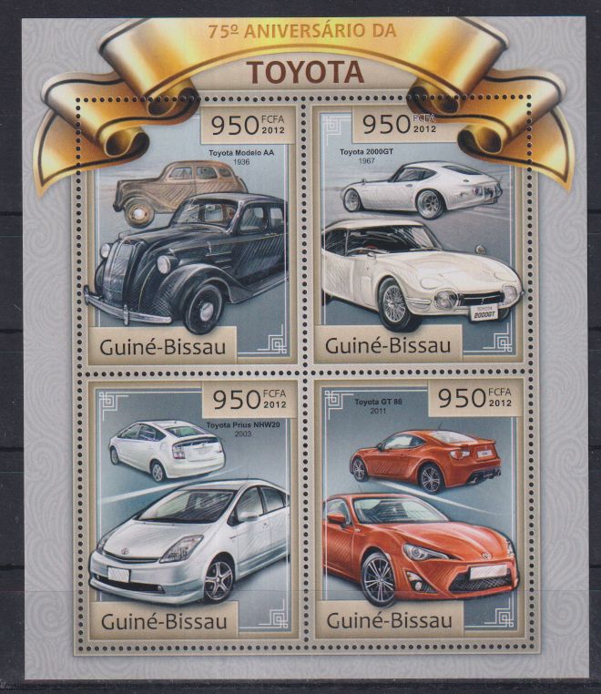 V92. Gwinea Bissau MNH 2012 Maszyny - TOYOTA