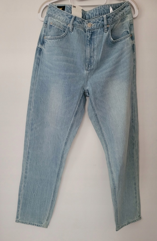 Oryginalne jeansy damskie LEE MOM rozm. W28 / L26, niebieskie spodnie