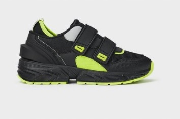 ZARA 35 czarne zielone wstawki buty sportowe