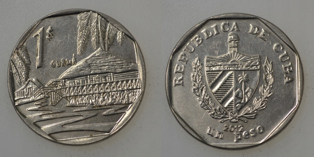 Kuba Cuba 1 Peso 2012 rok BCM