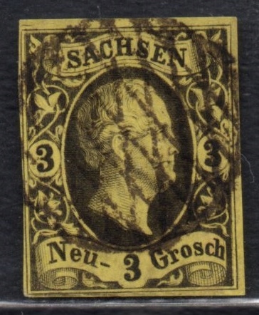 Księstwo niem. Sachsen - znaczek pocztowy.