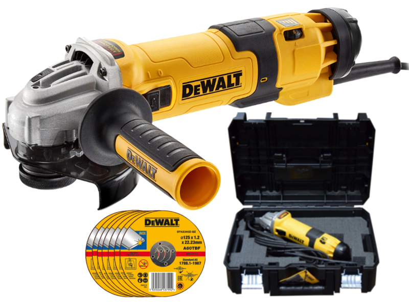DEWALT DWE4257 SZLIFIERKA 125 1500W WALIZKA +25szt - 7596611252 ...