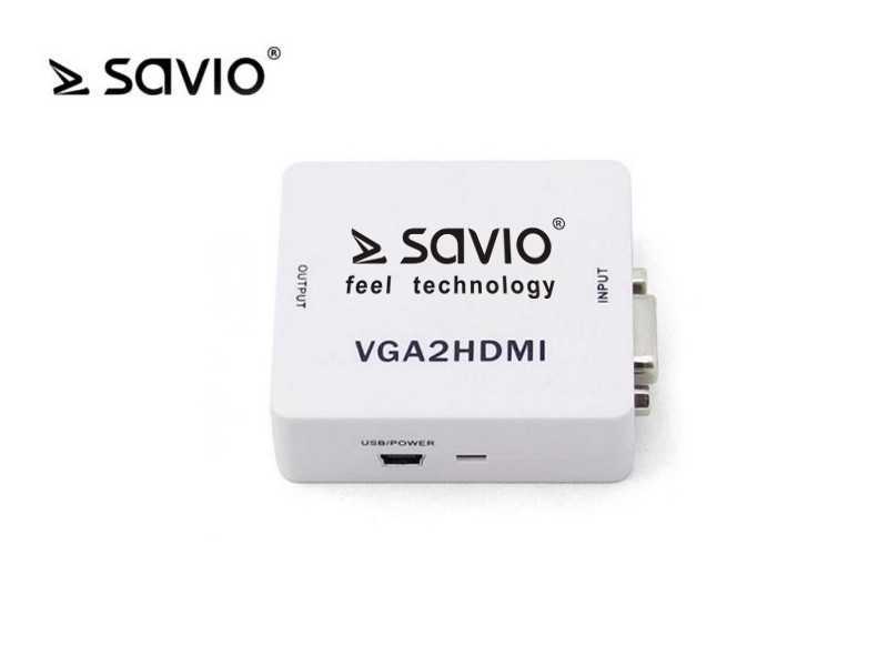 SAVIO CL-110 Konwerter/Adapter VGA -> HDMI Full