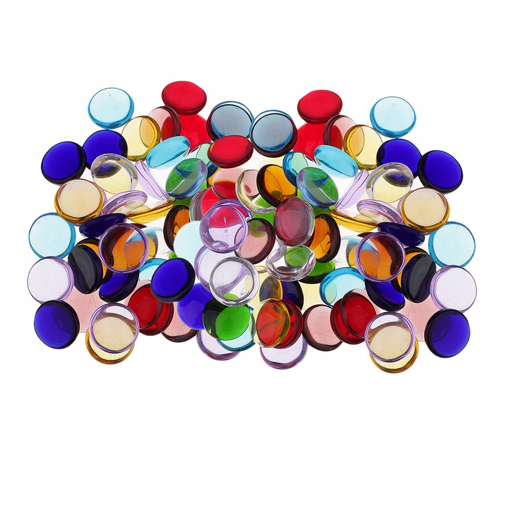 200 Tessera Clear Kolorowe okrągłe szklane