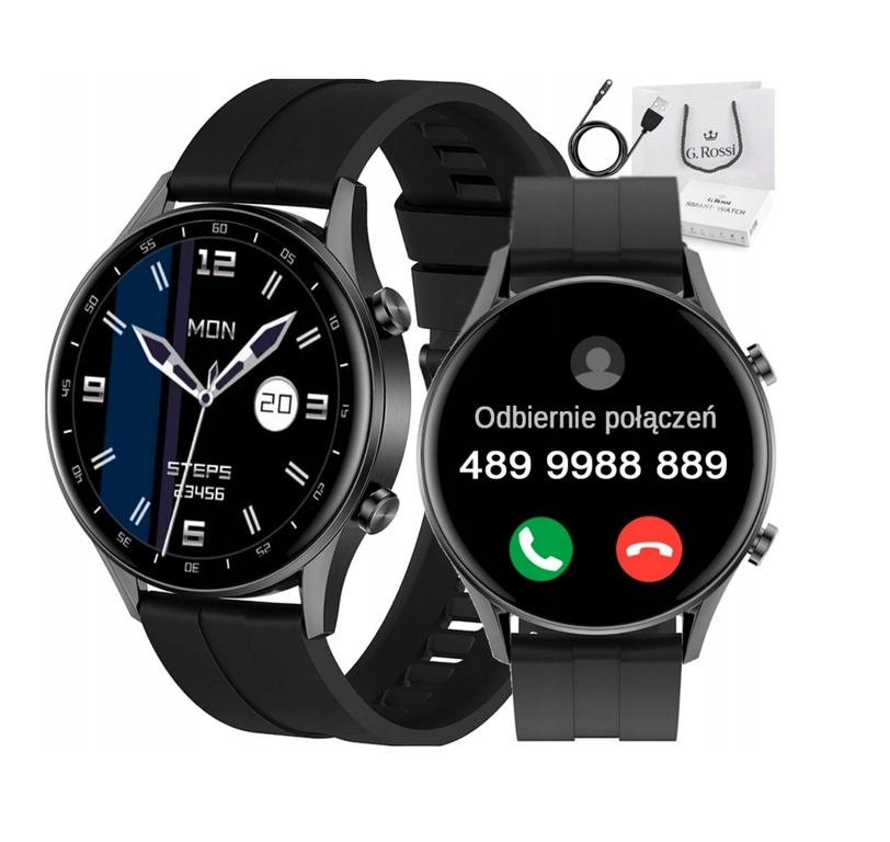 SMARTWATCH MĘSKI G. Rossi SW019-2 black/black (sg0