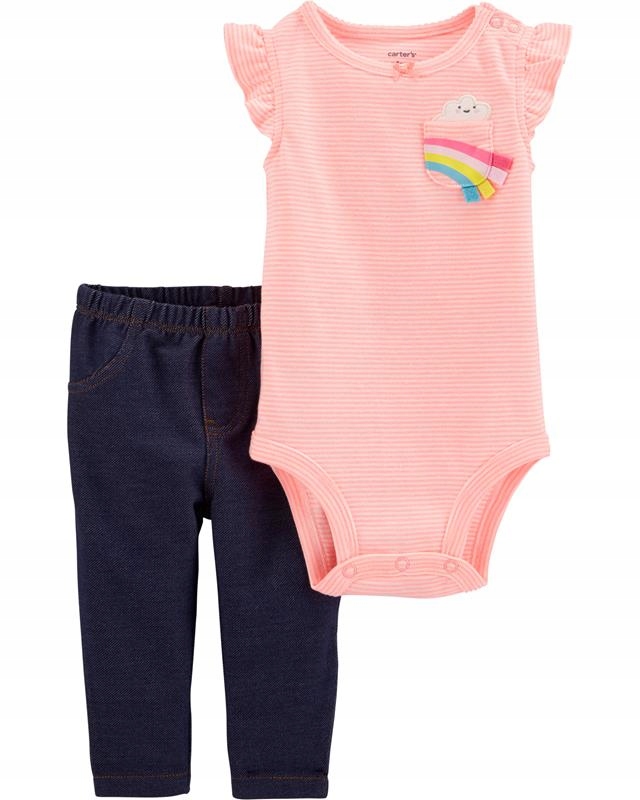 Carter's Zestaw 2-el. spodnie body Tęcza 9M 72