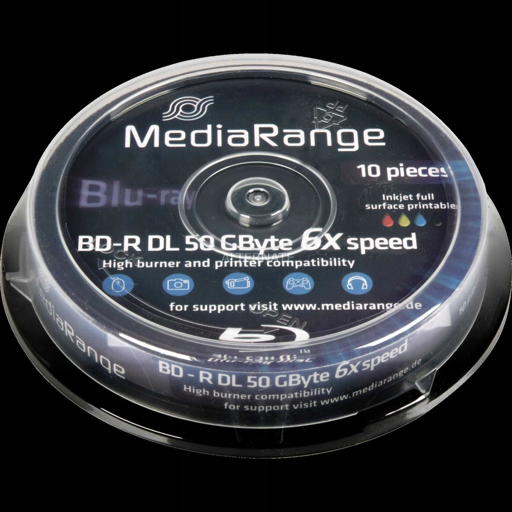 Купить Диск BD-R MediaRange 50 ГБ DL для печати, 10 шт.: отзывы, фото, характеристики в интерне-магазине Aredi.ru