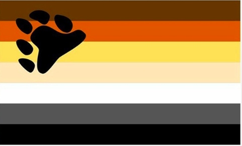 Flaga LGBT Bear 90x150 Miśki Gej Pride