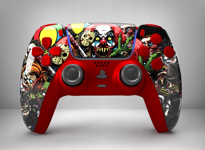 Pad Kontroler PS5 Dualsense Scare Party Red design