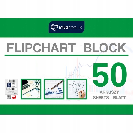 Blok do flipchartu Interdruk IR5345 64x100 cm 50 arkuszy