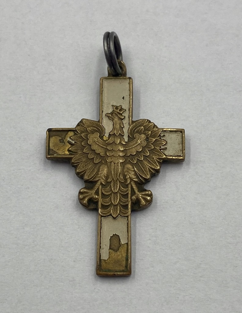 Biżuteria patriotyczna krzyżyk z orzełkiem