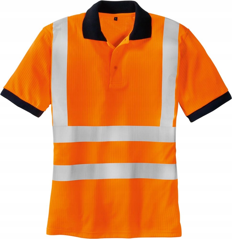 Koszulka polo odblaskowa, fluorescencyjny pomarańc