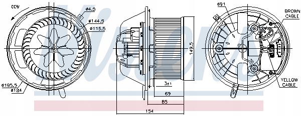 DMUCHAWA NISSENS 87062 / OEM 64116933663