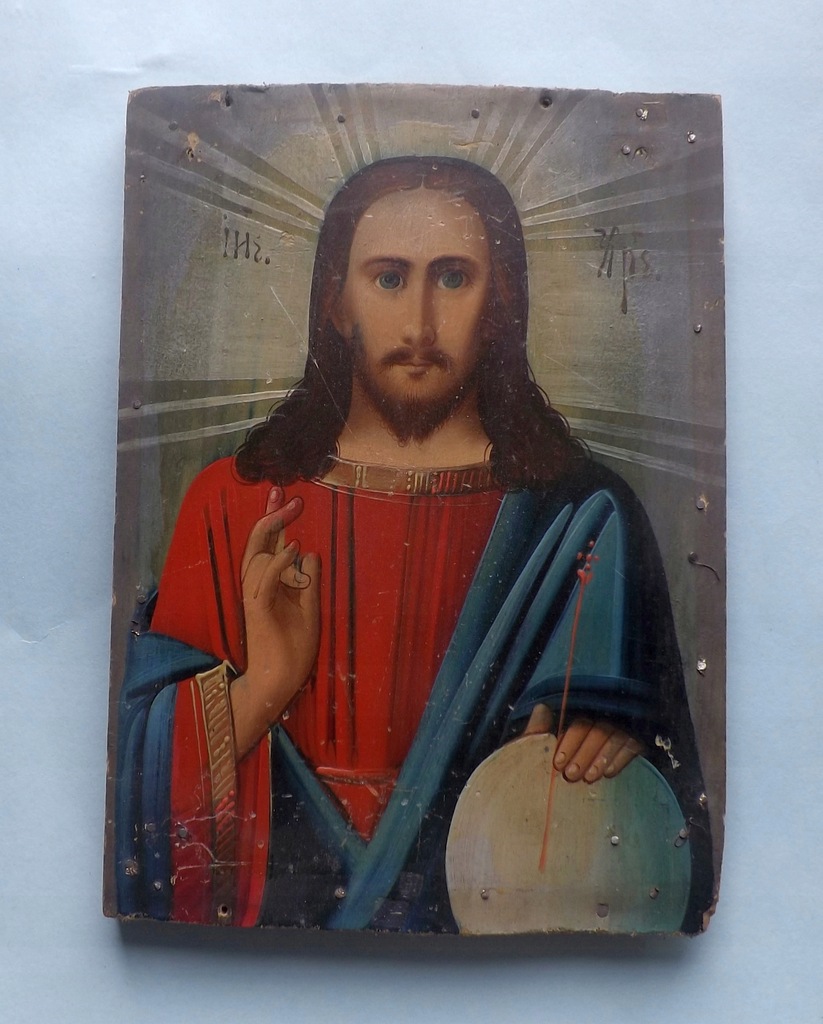 IKONA LUDOWA CHRYSTUS PANTOKRATOR ( 23,5 x 17 cm )