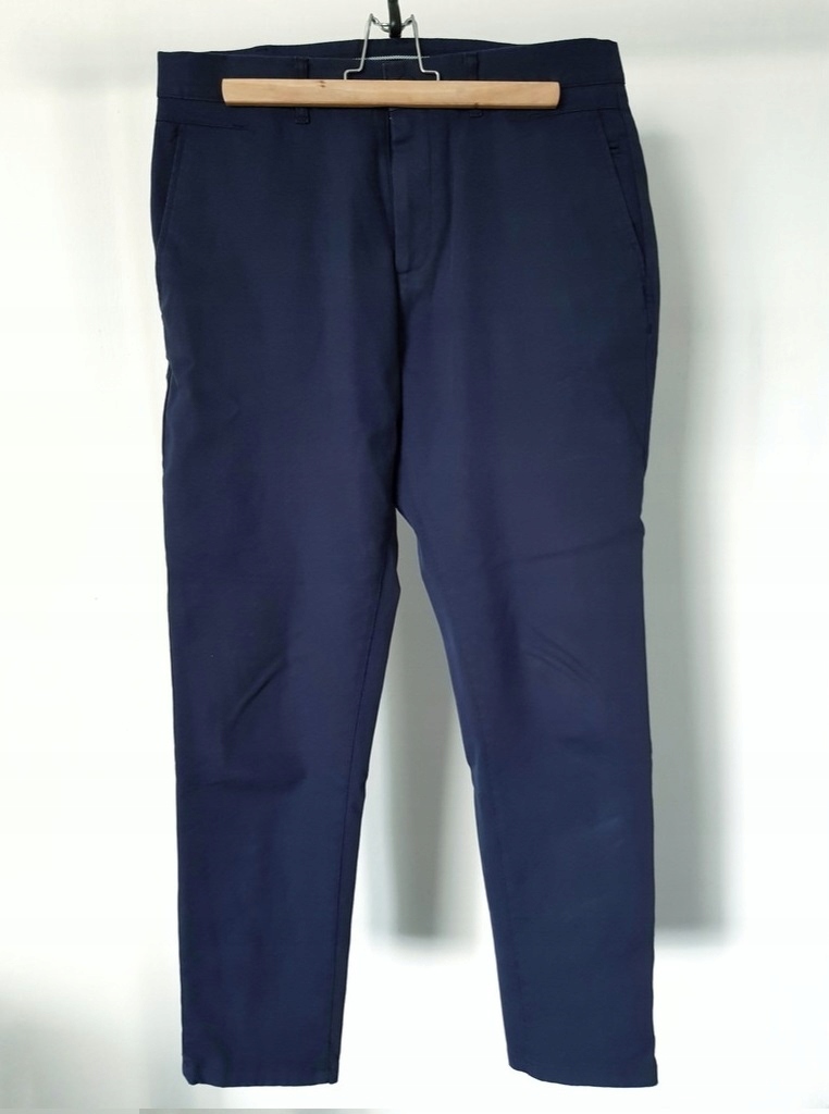 spodnie chinos ZARA MAN roz. 40, granatowe