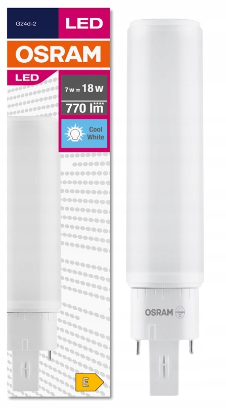 OSRAM LED Dulux D LED 7W barwa 4000K G24d-2 (18W) - 11898586864 ...