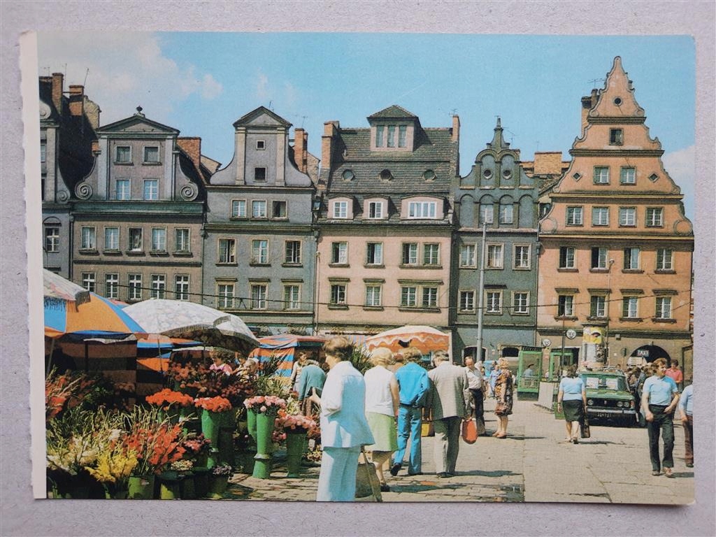 Wrocław Plac Solny kwiaty 70te (901b)