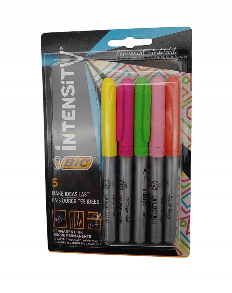 MARKER PERMANENTNY ZESTAW 5szt INTENSE BIC