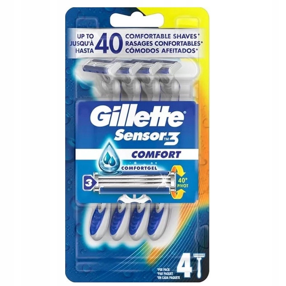 Gillette Sensor3 Comfort jednorazowe maszynki do golenia 4szt (P1)
