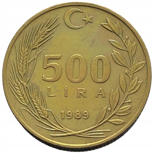 66696. Turcja, 500 lir, 1989r.