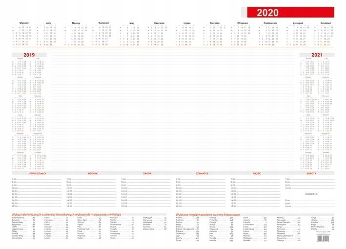 Kalendarz 2020 Biuwar A2 (30 kart)