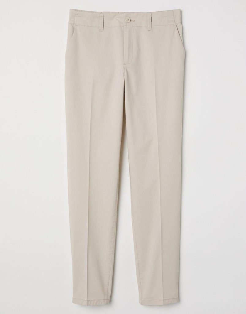 16O088 H&M__MJ9 BEŻOWE SPODNIE CHINOS__XS