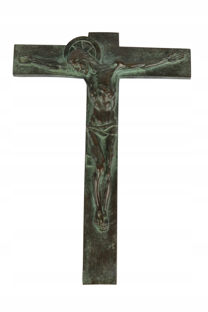 Johannes Hartmann Brąz 1920 Krzyż Jezus Duży