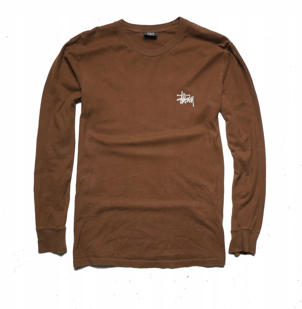 Stüssy stussy logo chocolate basic bluza longsleeve M