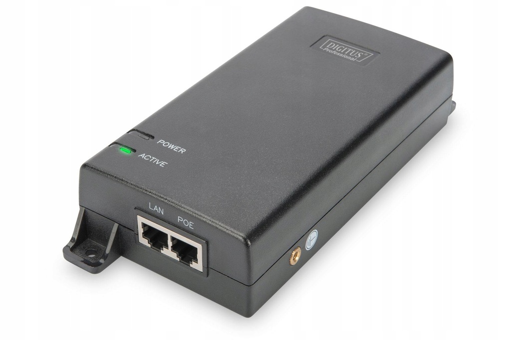 Zasilacz/Adapter PoE+ 802.3at, max. 48V 60W Gigabit 10/100/1000Mbps,