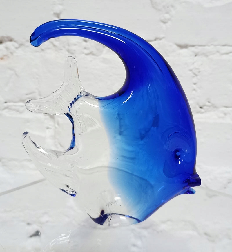 Szklana rybka Murano Włochy lata 70 vintage