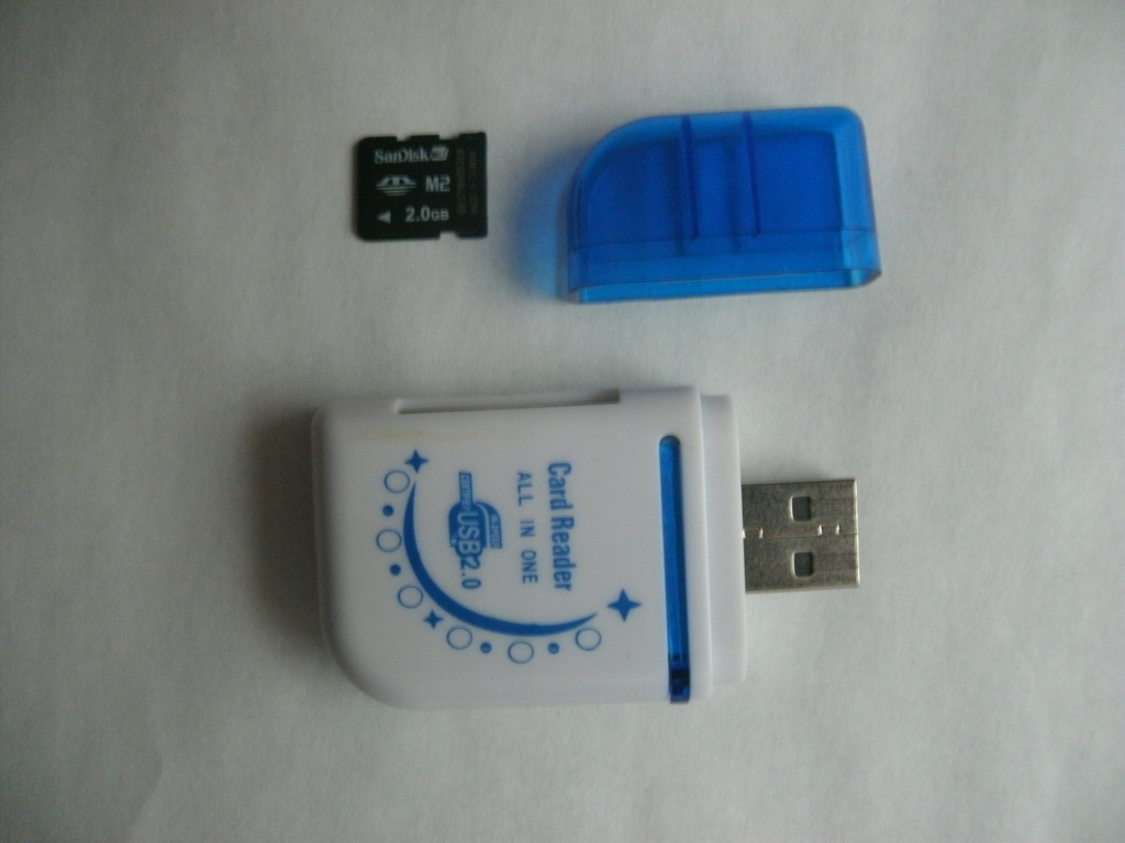 Sandisk MemoryStick M2 micro 2GB + czytnik kart 3 w 1 + adapter