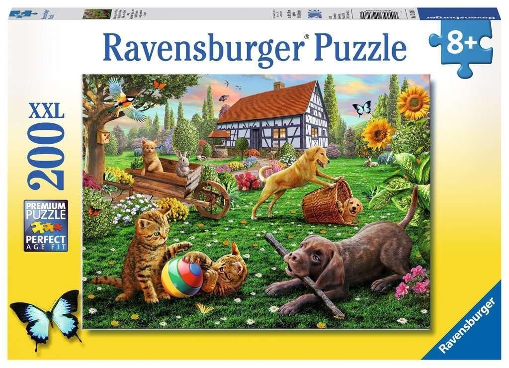 PUZZLE XXL 200 ZWIERZAKI W OGRODZIE, RAVENSBURGER