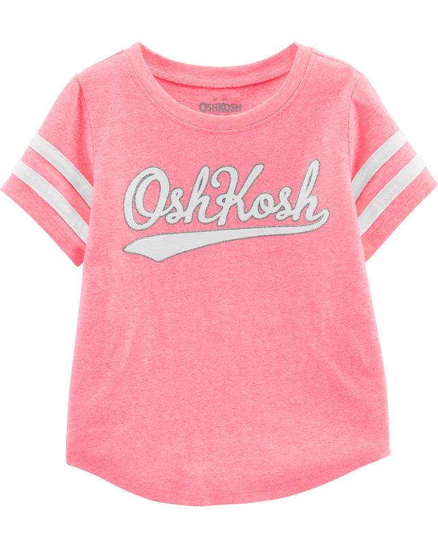 Oshkosh T-shirt z dużym LOGO róż 4T 104