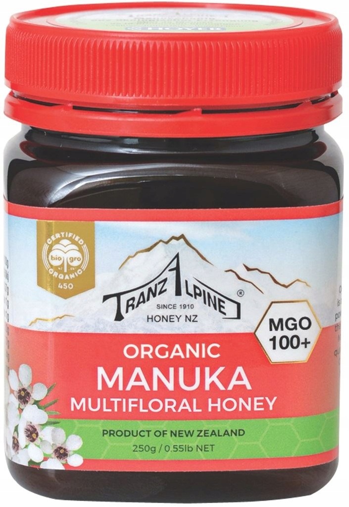 MIÓD MANUKA MGO 100+ BIO 250 g - TRANZALPINE