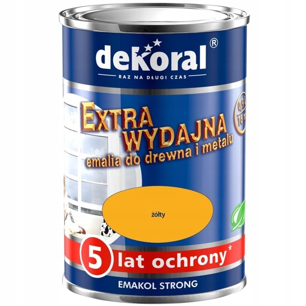 Emalia Dekoral Emakol Strong 0,9L Żółty