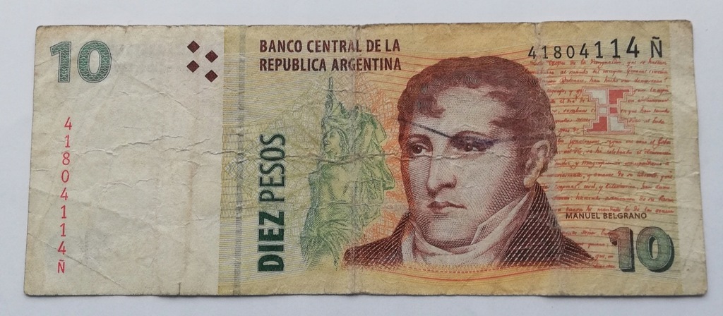 Argentyna 10 pesos