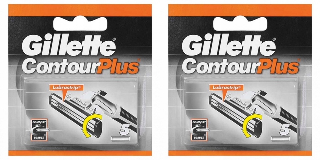 GILLETTE 2X5 WKŁADÓW WYMIENNYCH CONTOUR PLUS BH490